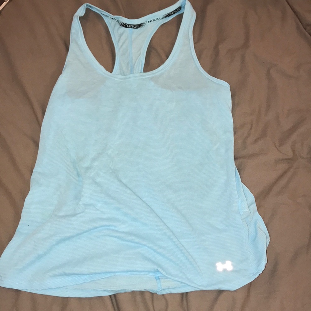 Blue under armour women’s workout top